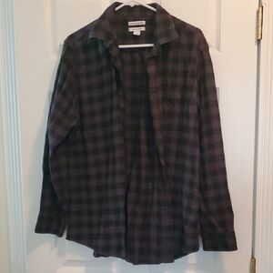 Amazon Essentials Plus Size Black Plaid Shirt
